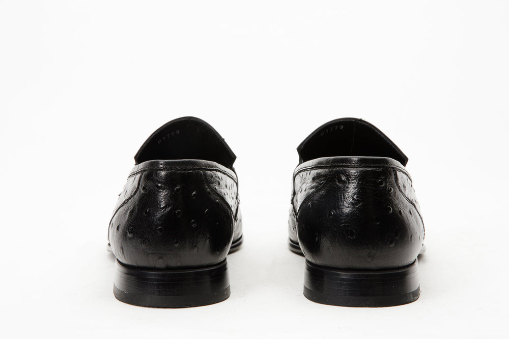The Johannesburg Black Leather Dress Loafer  Shoe Universal Fit