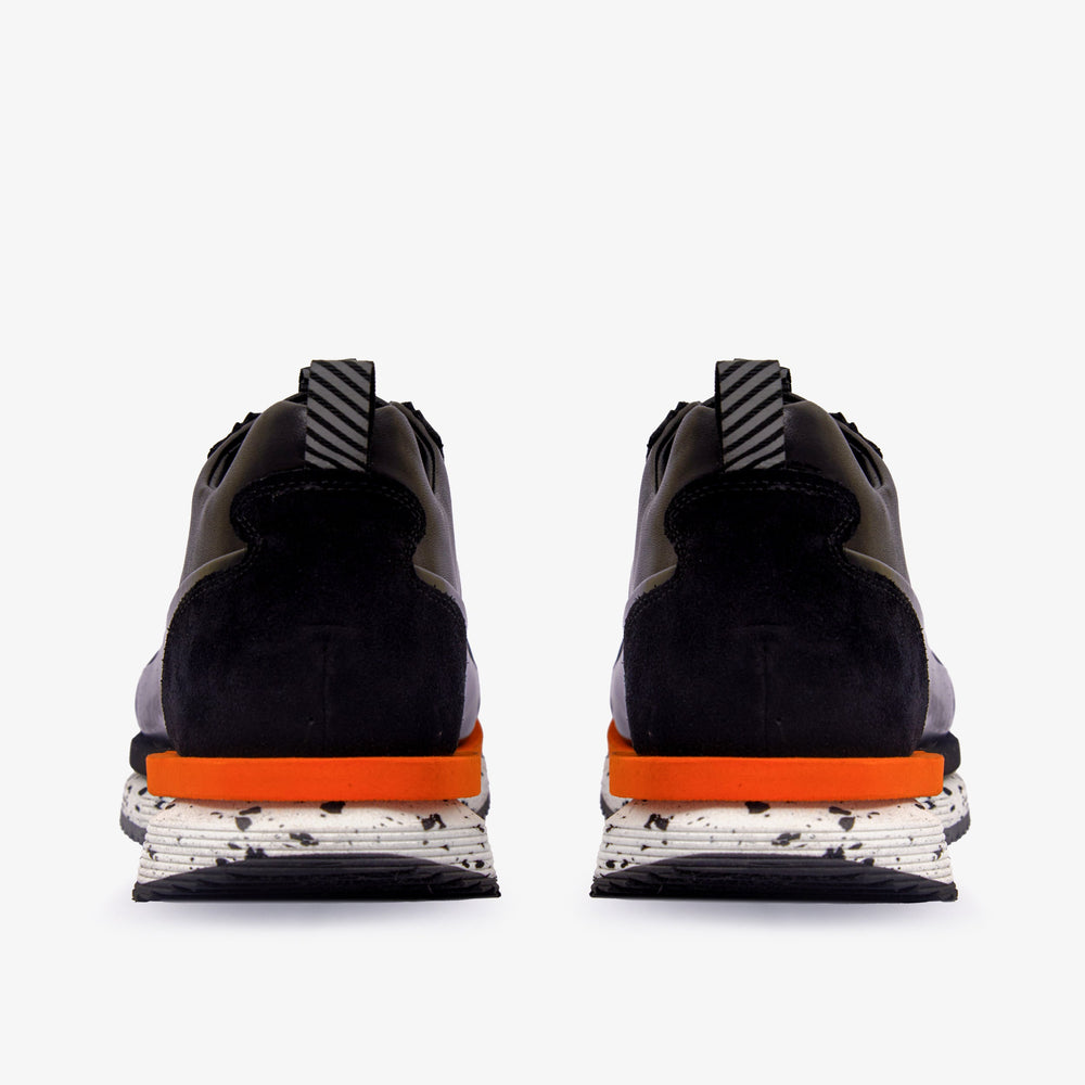 The Milford  Black  Leather Sneaker Fine Craftsmanship
