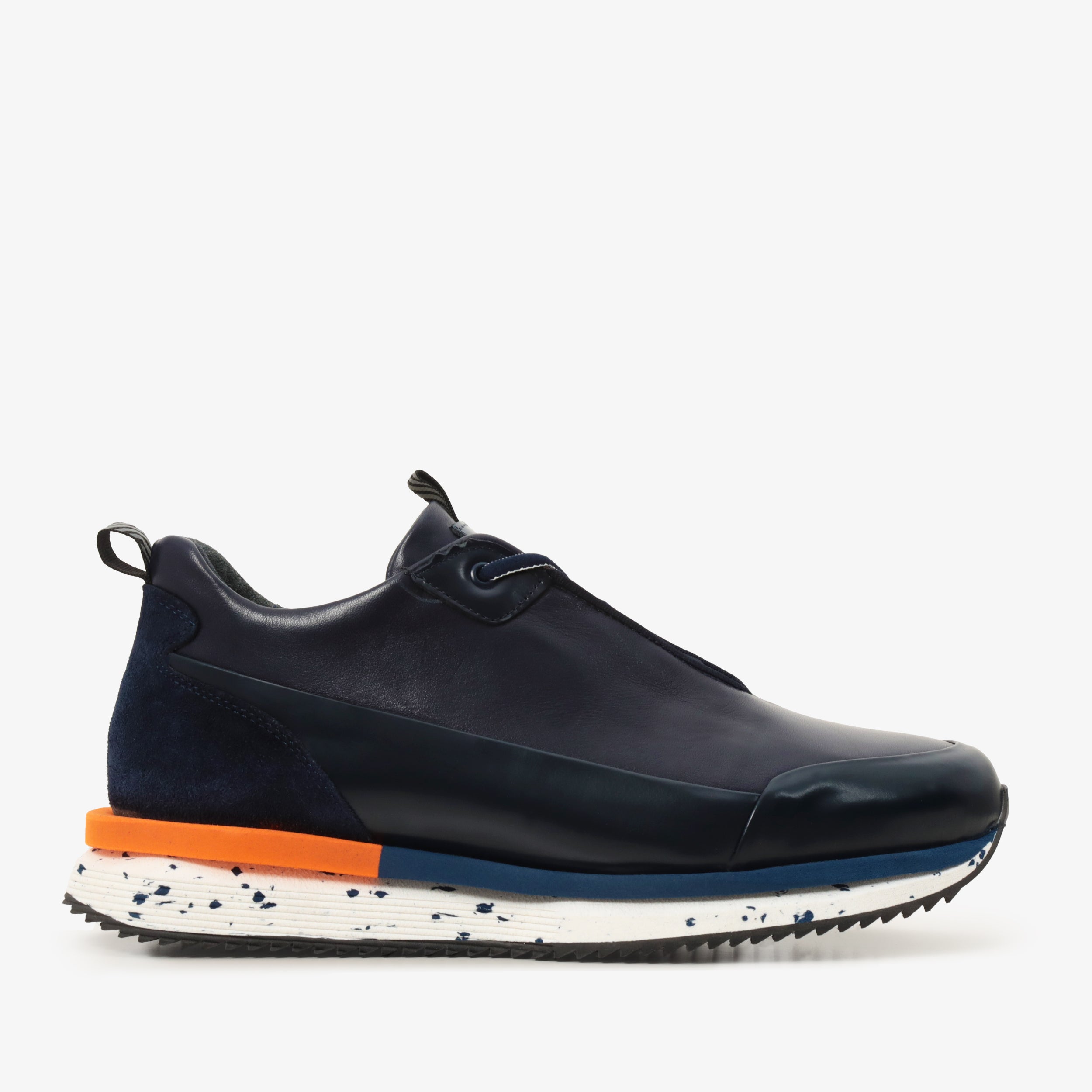 The Milford Navy Blue  Leather Sneaker Exclusive Style