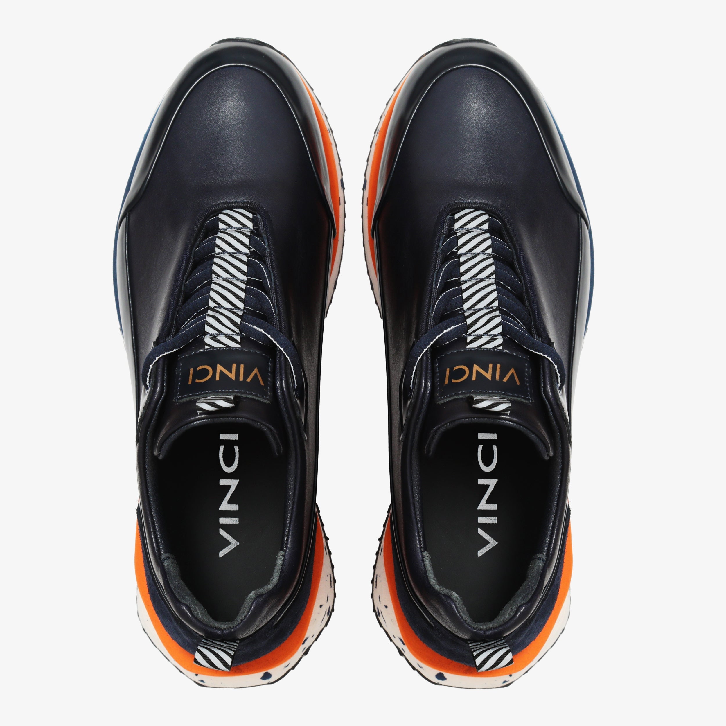 The Milford Navy Blue  Leather Sneaker Exclusive Style