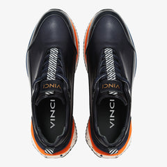 The Milford Navy Blue  Leather Sneaker Exclusive Style