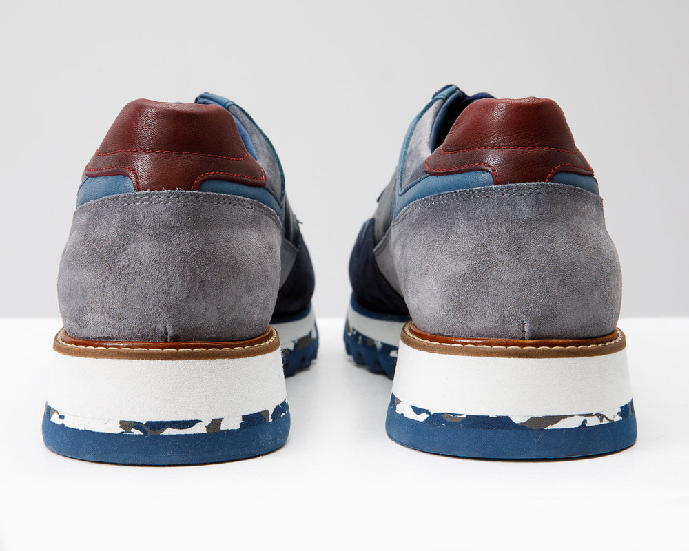 The Hoskova Navy Blue Leather Sneaker All New