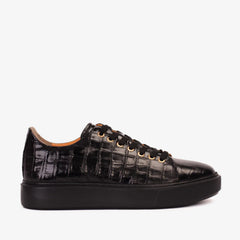 The Dublin Black Leather Sneaker Fine Craftsmanship