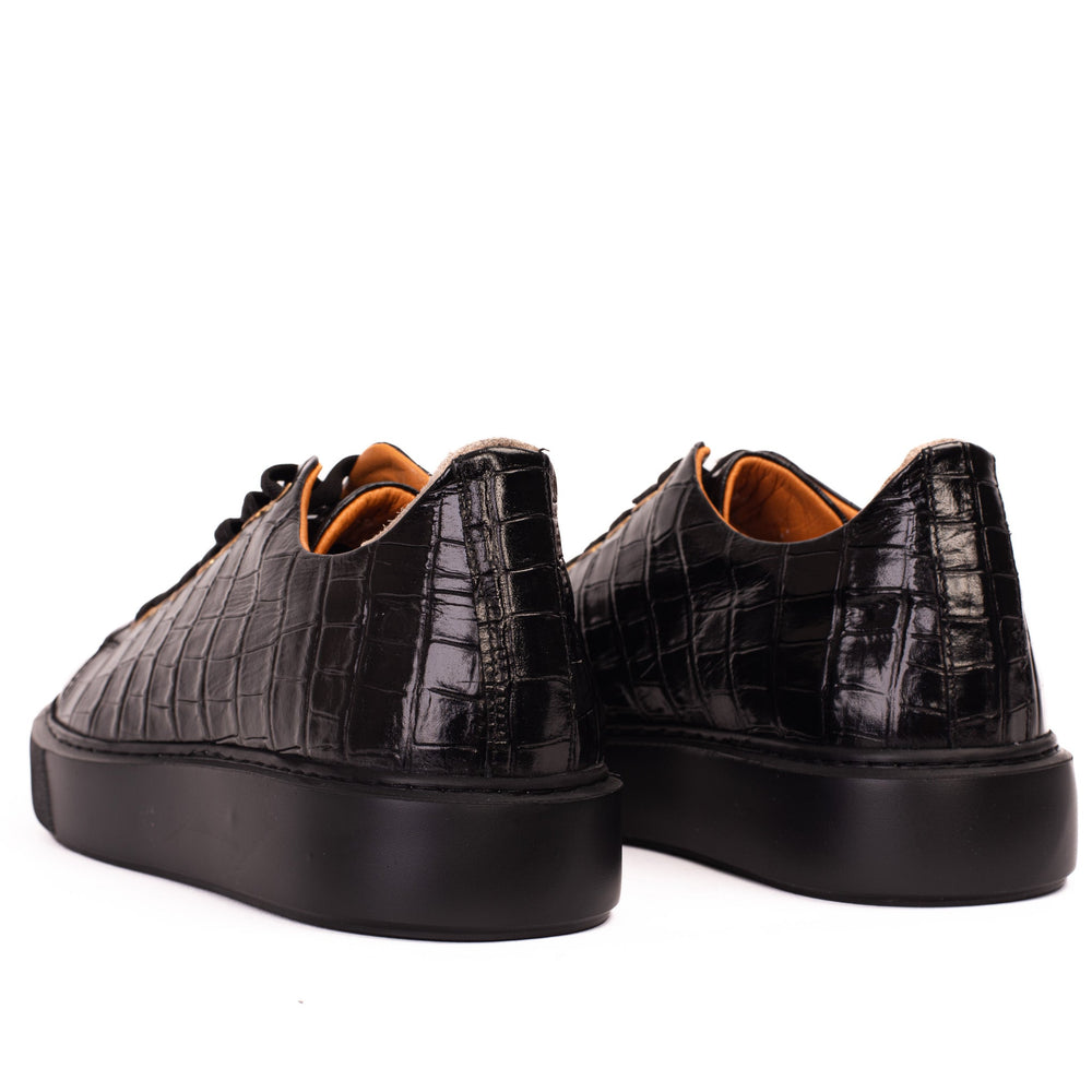 The Dublin Black Leather Sneaker Fine Craftsmanship