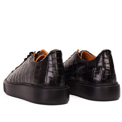 The Dublin Black Leather Sneaker Fine Craftsmanship