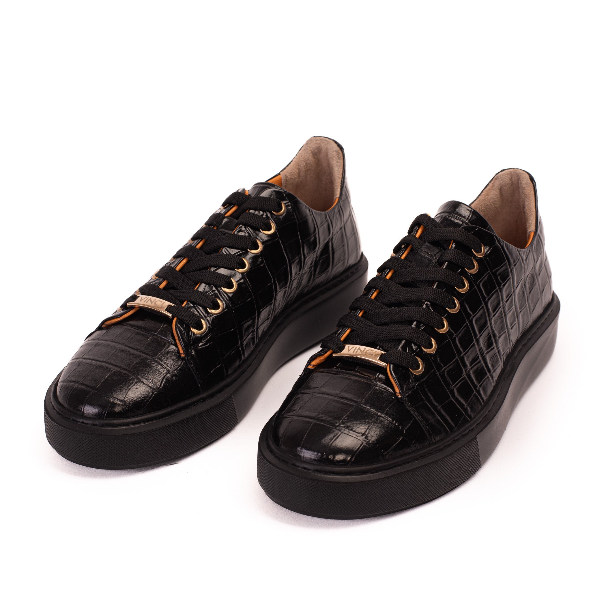 The Dublin Black Leather Sneaker Fine Craftsmanship