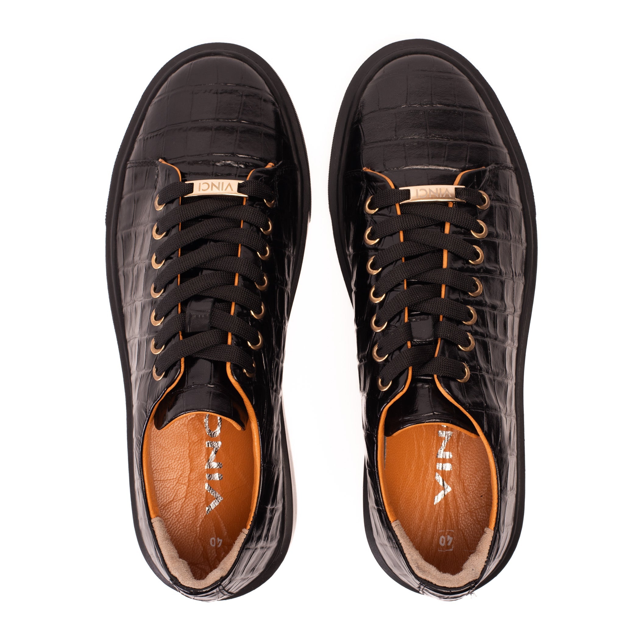The Dublin Black Leather Sneaker Fine Craftsmanship