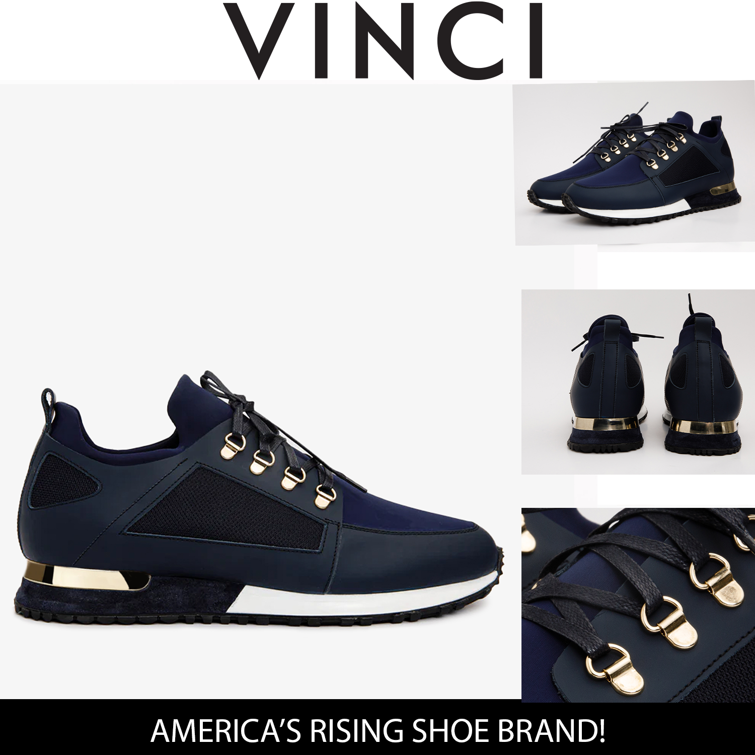 The Emir Navy Leather Sneaker Exclusive Style