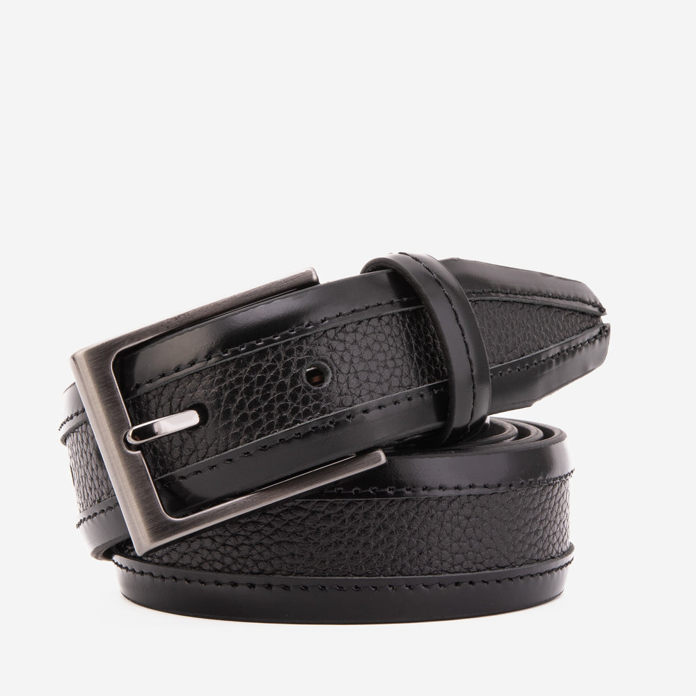 The Everest Rockwell Black Leather Belt For Sale