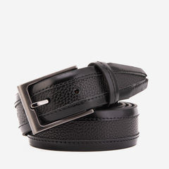 The Everest Rockwell Black Leather Belt For Sale