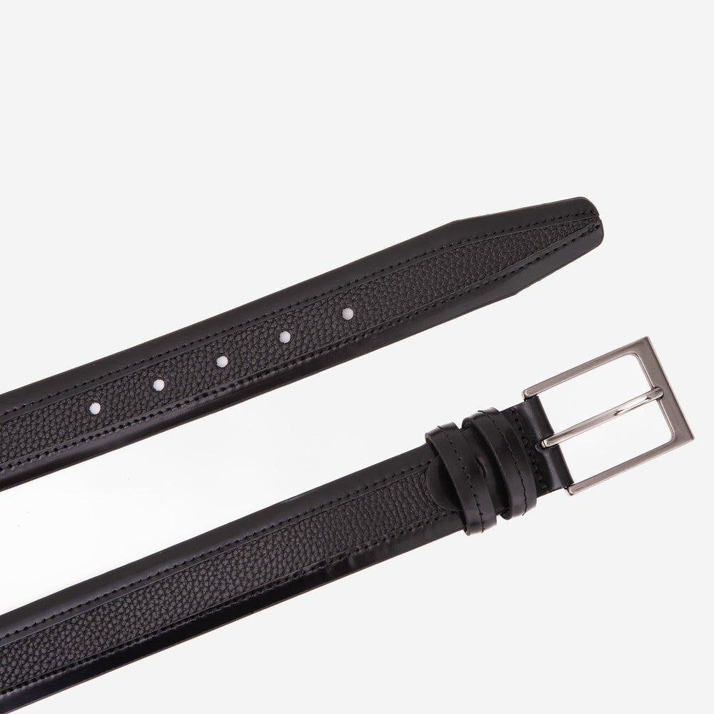 The Everest Rockwell Black Leather Belt For Sale