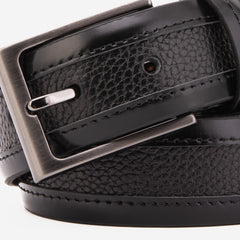 The Everest Rockwell Black Leather Belt For Sale