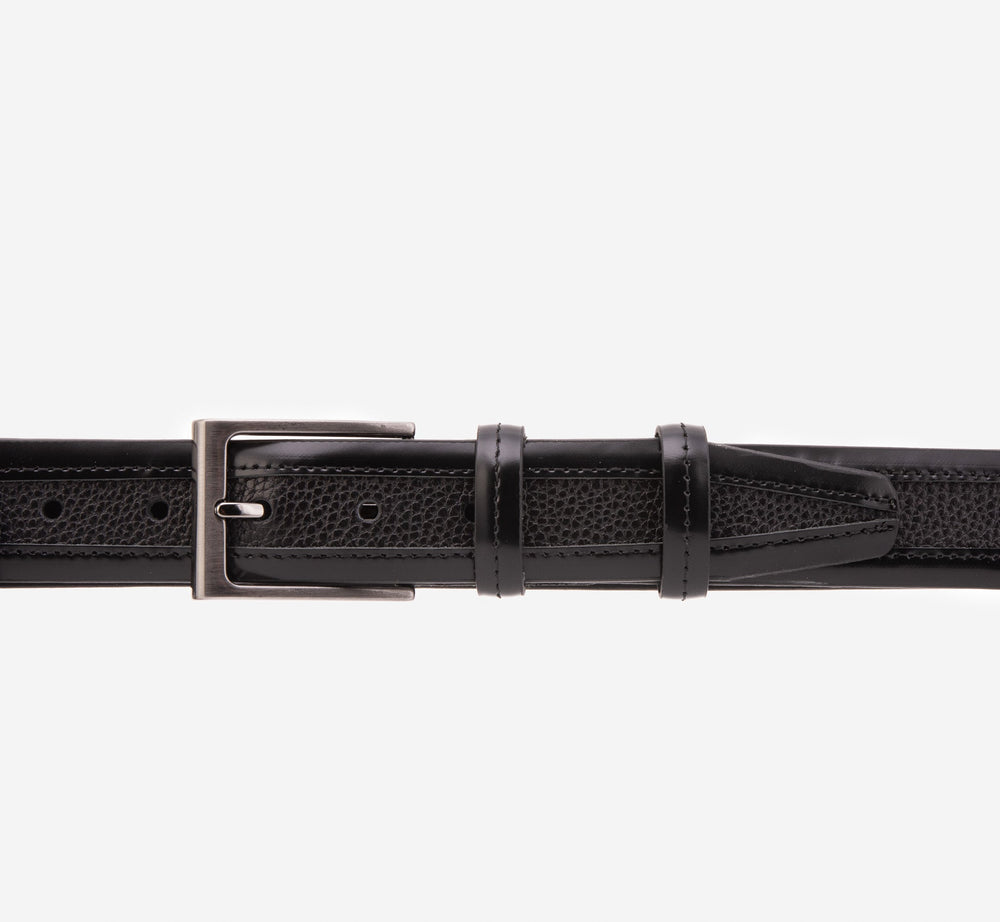 The Everest Rockwell Black Leather Belt For Sale