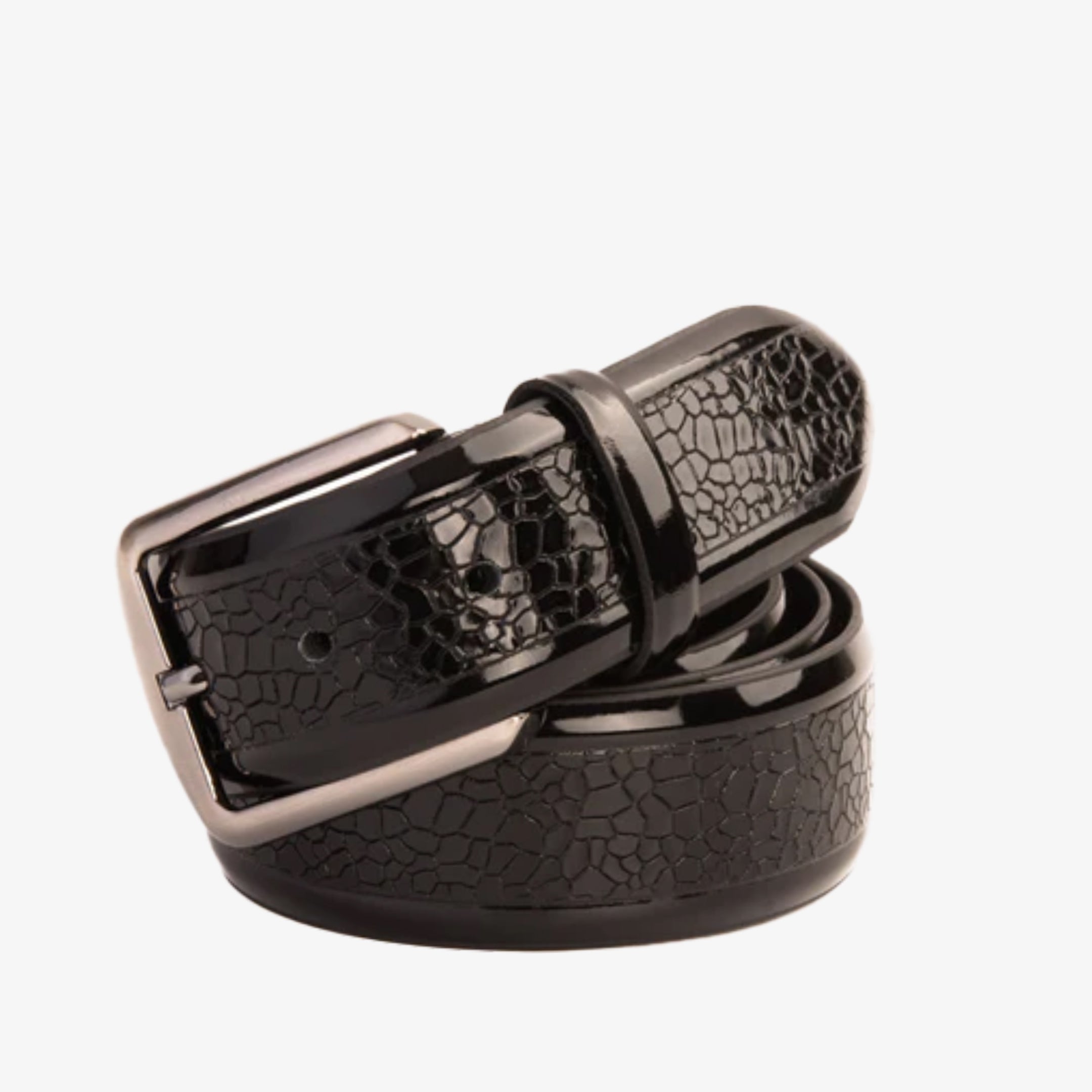 The Modica Black Patent Leather Belt Exclusive Style