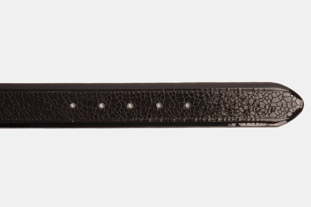The Modica Black Patent Leather Belt Exclusive Style