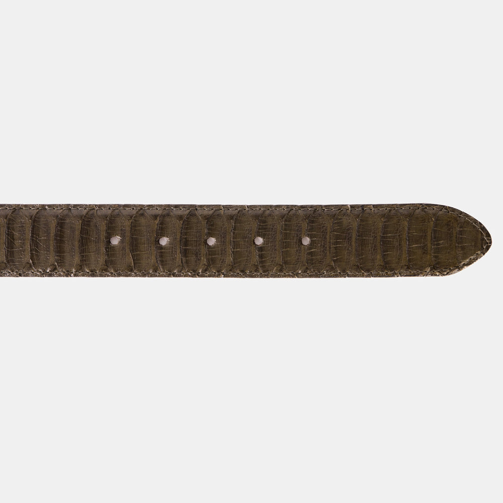 The Bethesda Green Pythn Snk Leather Belt On Sale