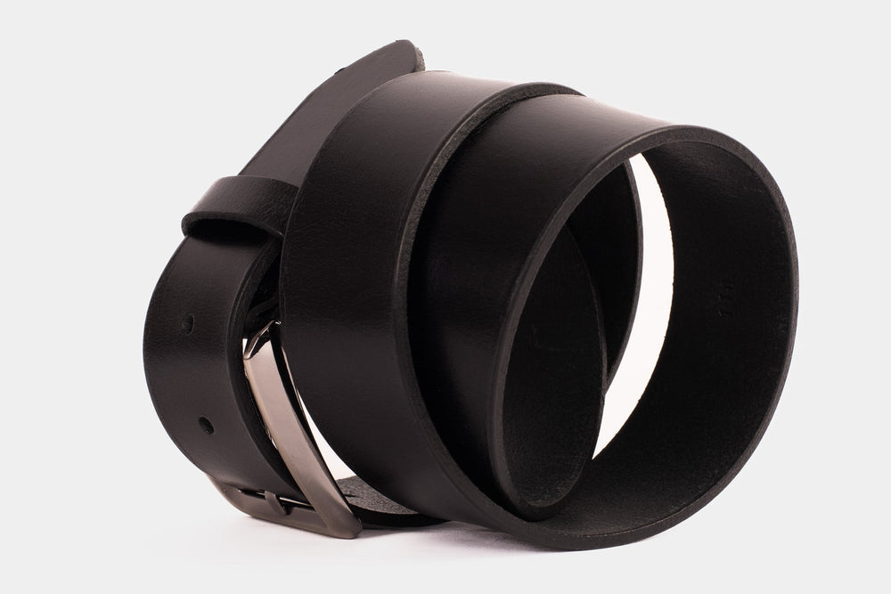 The Mercury Black Calfskin Belt For Sale