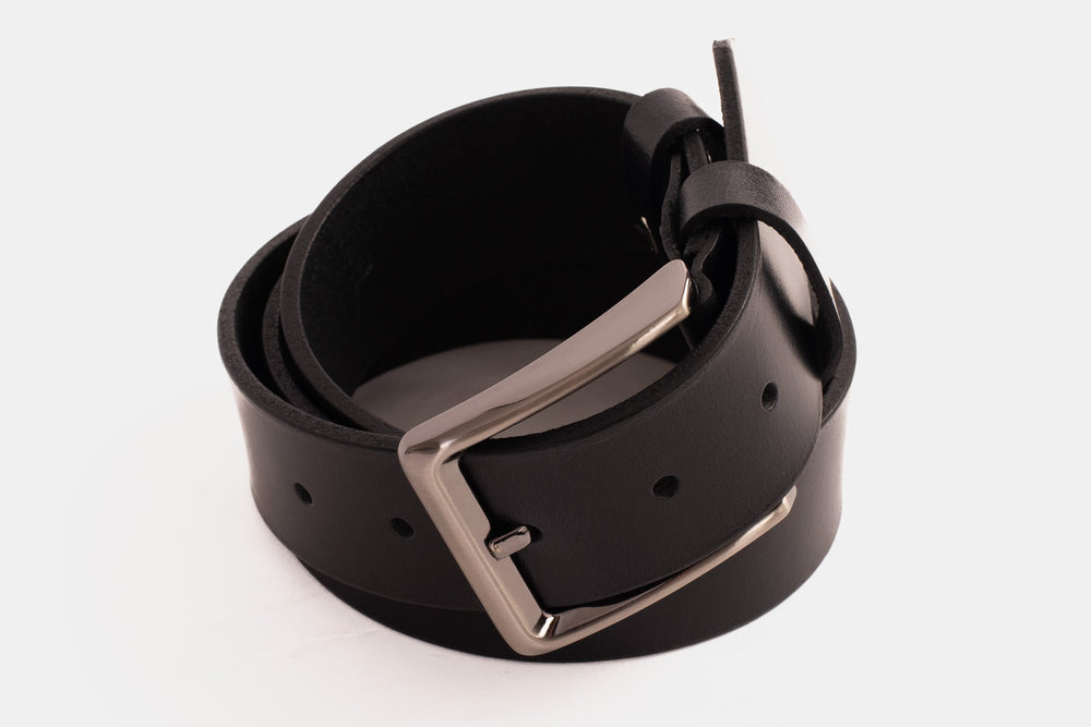 The Mercury Black Calfskin Belt For Sale