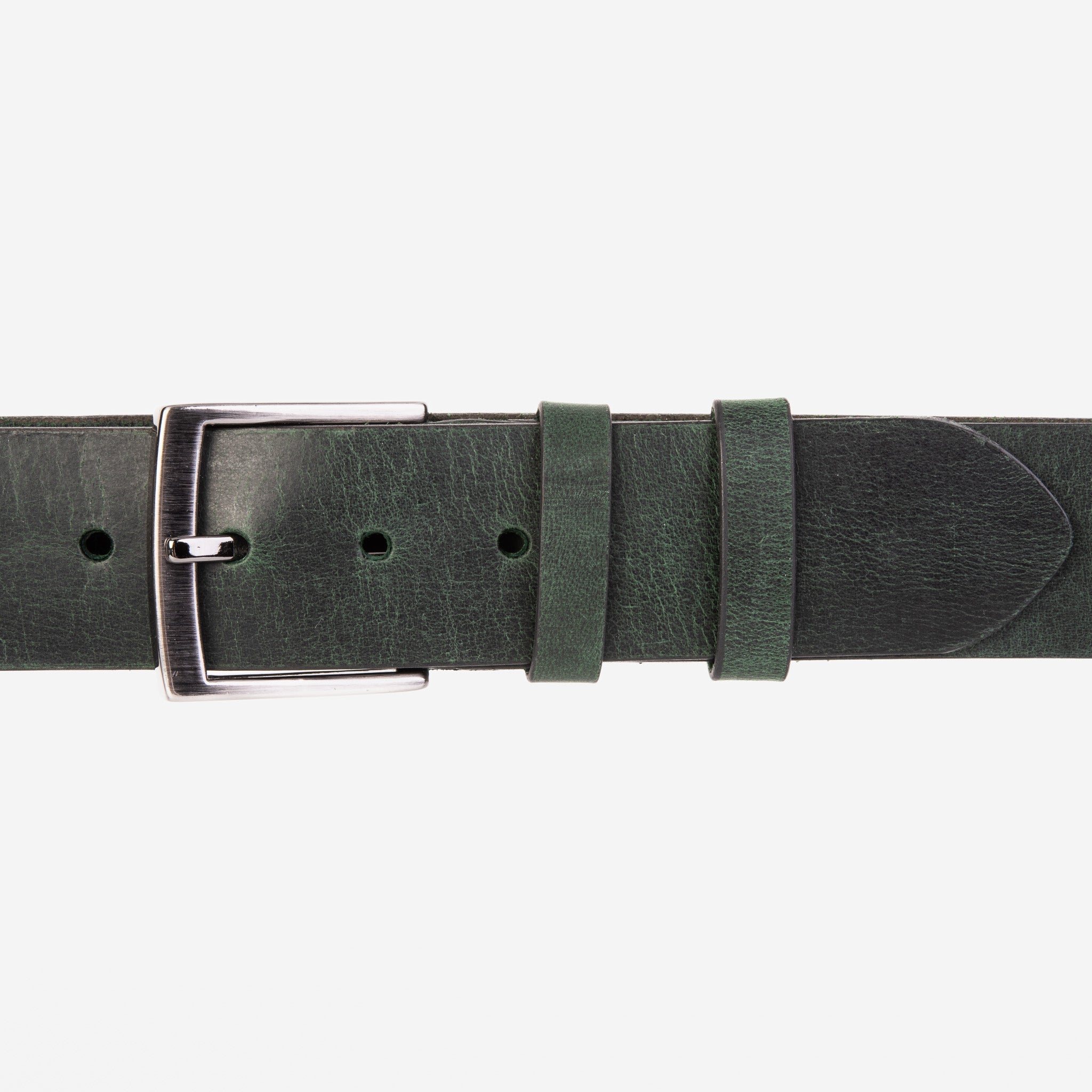 The Prime Forest Green Leather Belt Universal Fit