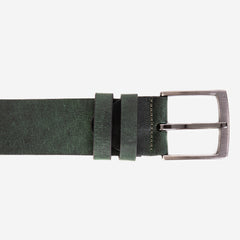The Prime Forest Green Leather Belt Universal Fit