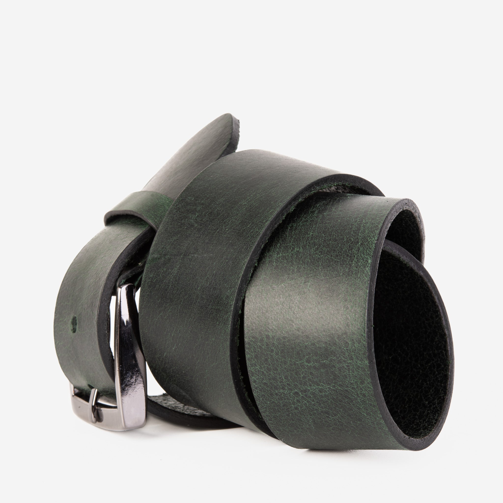The Prime Forest Green Leather Belt Universal Fit