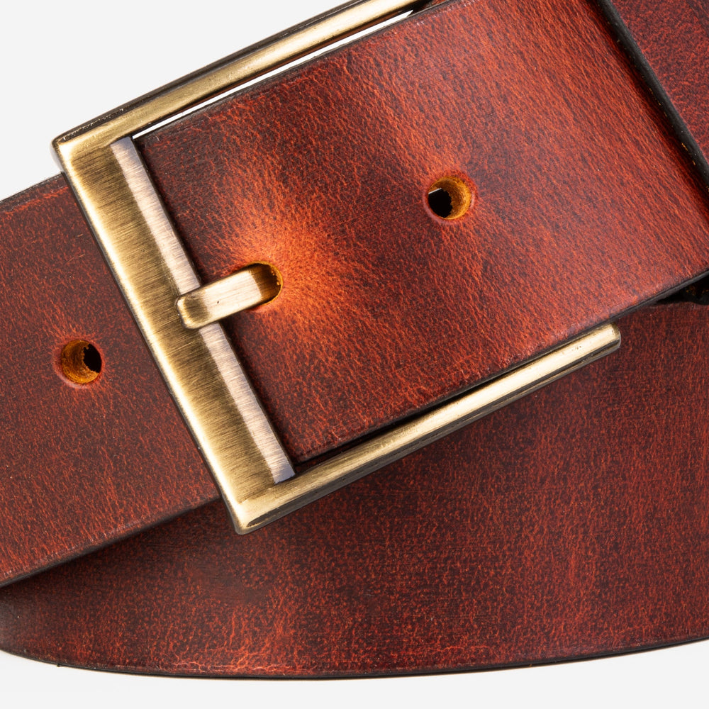 The Prime Burnt Sienna Leather Belt Fine Craftsmanship