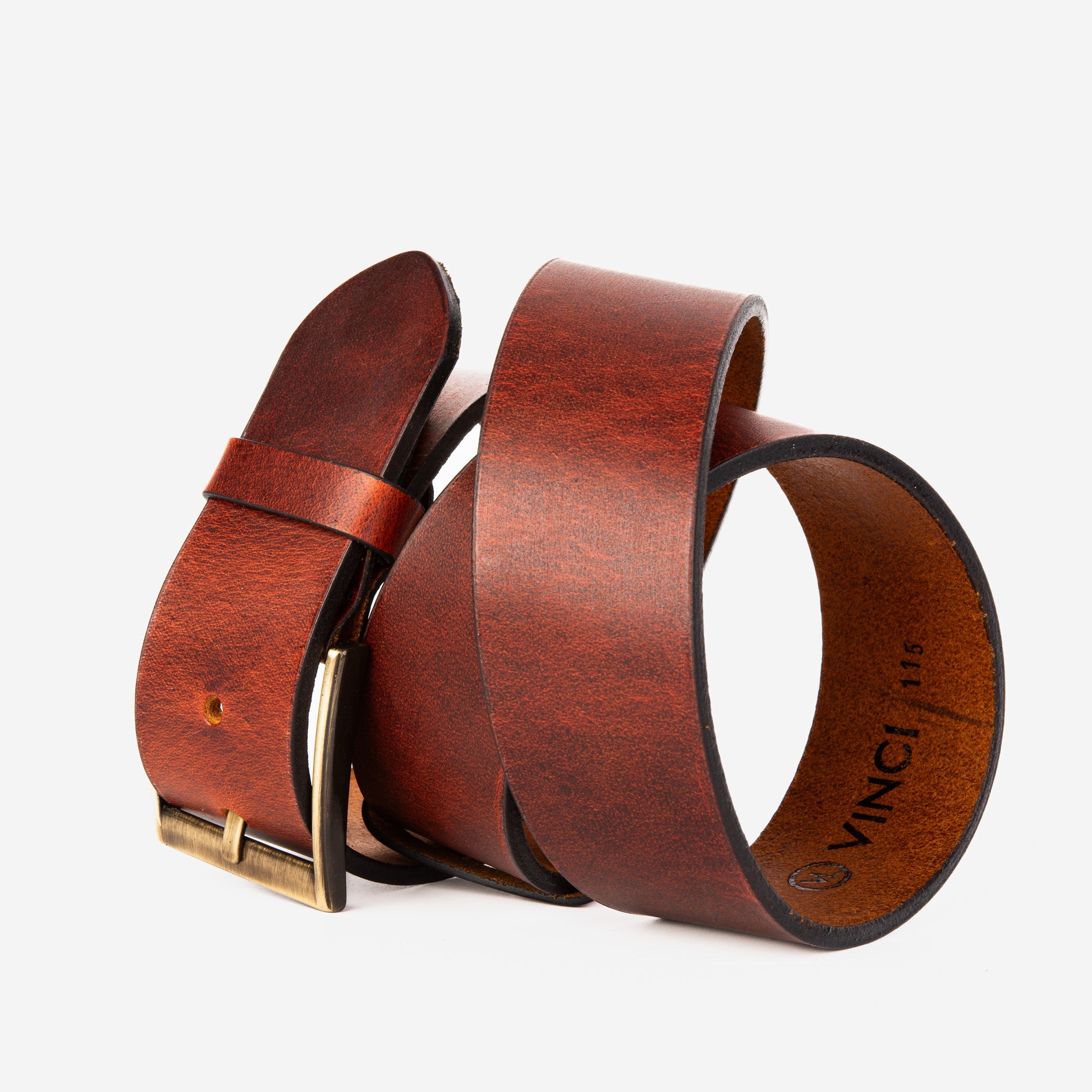 The Prime Burnt Sienna Leather Belt Fine Craftsmanship