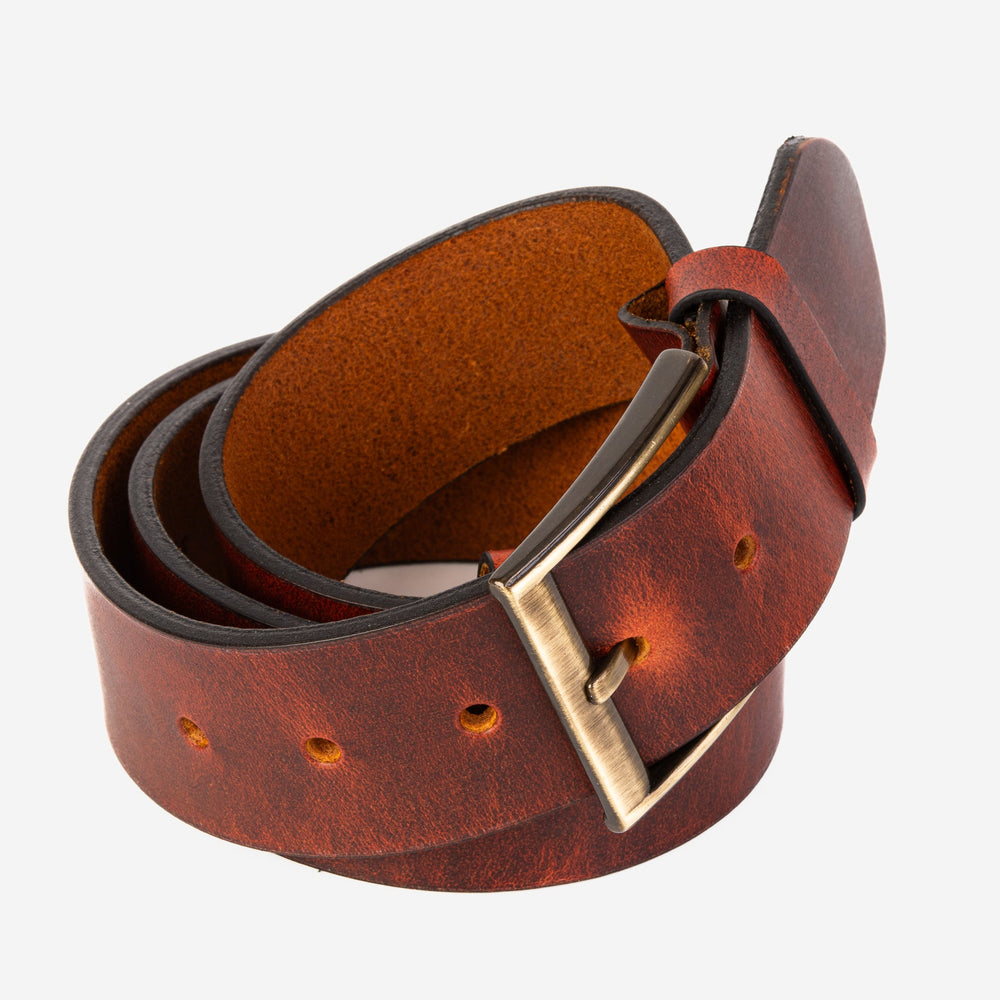 The Prime Burnt Sienna Leather Belt Fine Craftsmanship