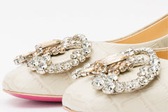 The Foggia Beige Leather Block Heel Pump Shoe Exclusive Style