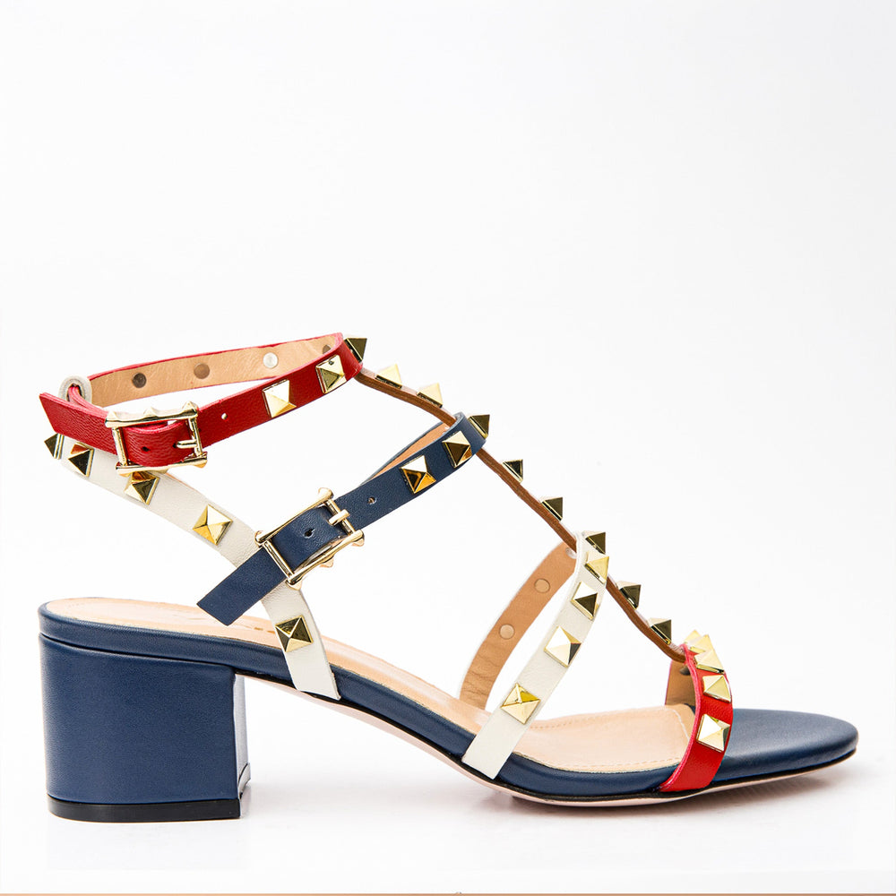 The Nejapa Multicolor Multi Strap Leather Sandal For Sale