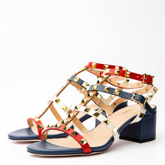The Nejapa Multicolor Multi Strap Leather Sandal For Sale