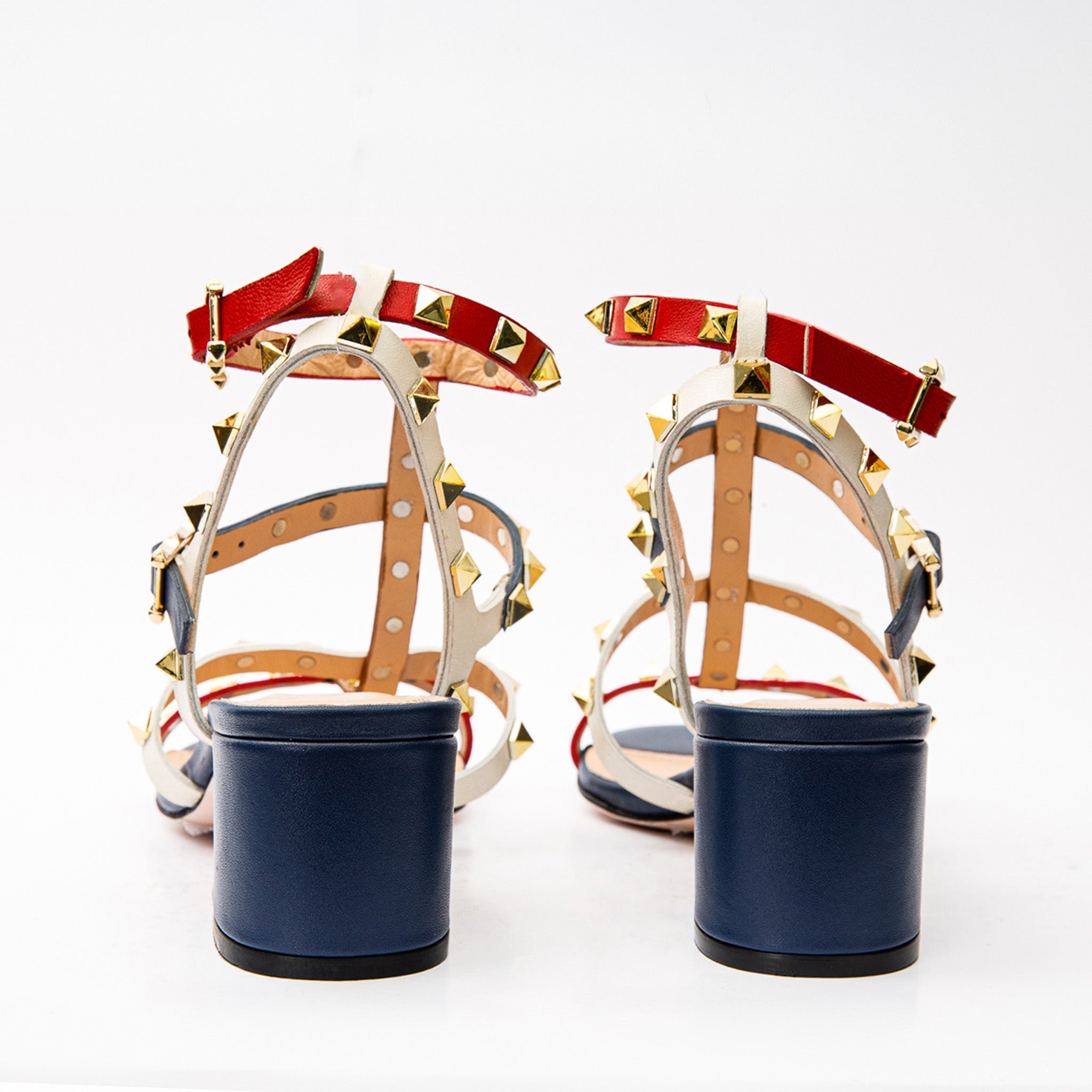The Nejapa Multicolor Multi Strap Leather Sandal For Sale