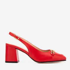 The Potomac Red Leather Slingback Sandal All New