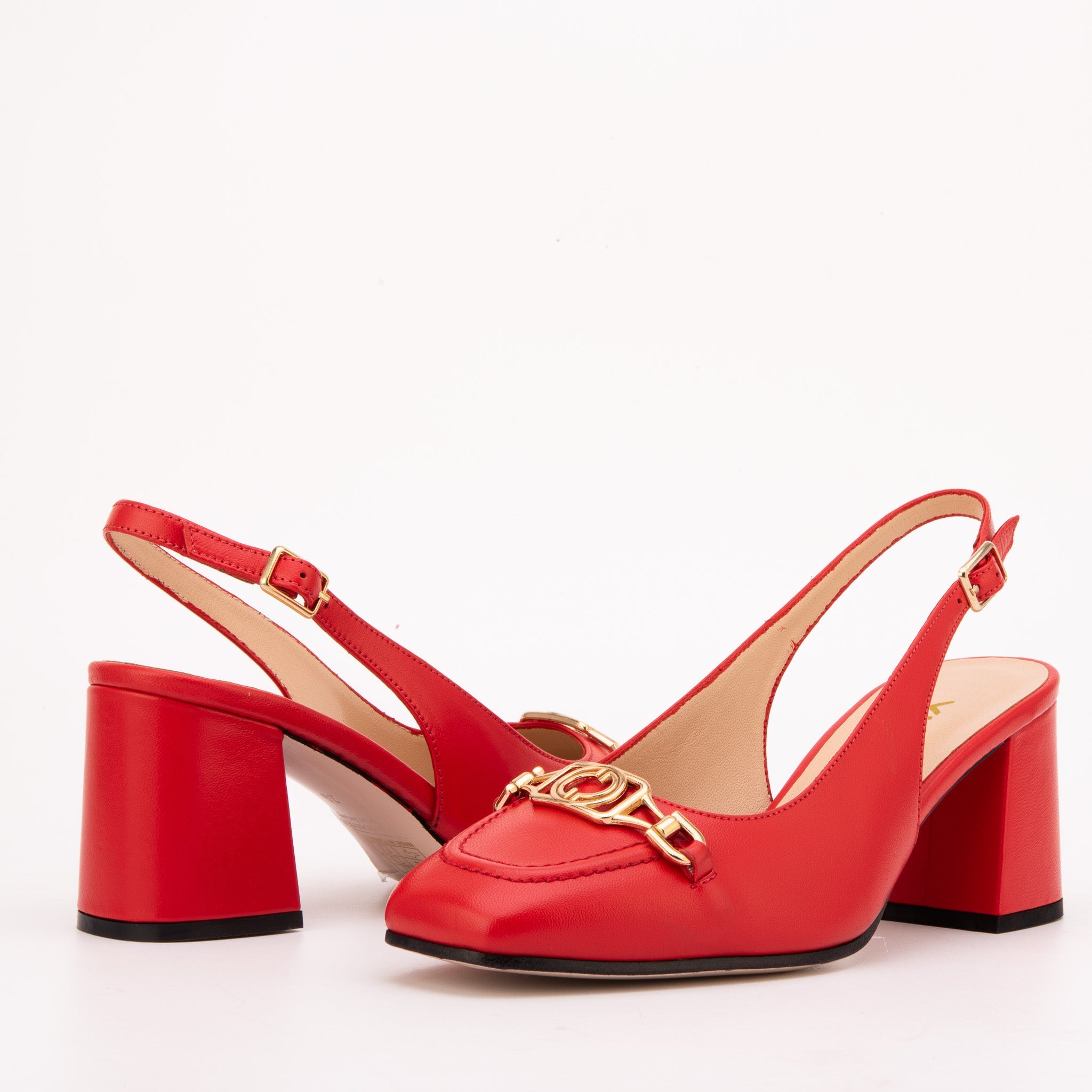The Potomac Red Leather Slingback Sandal All New