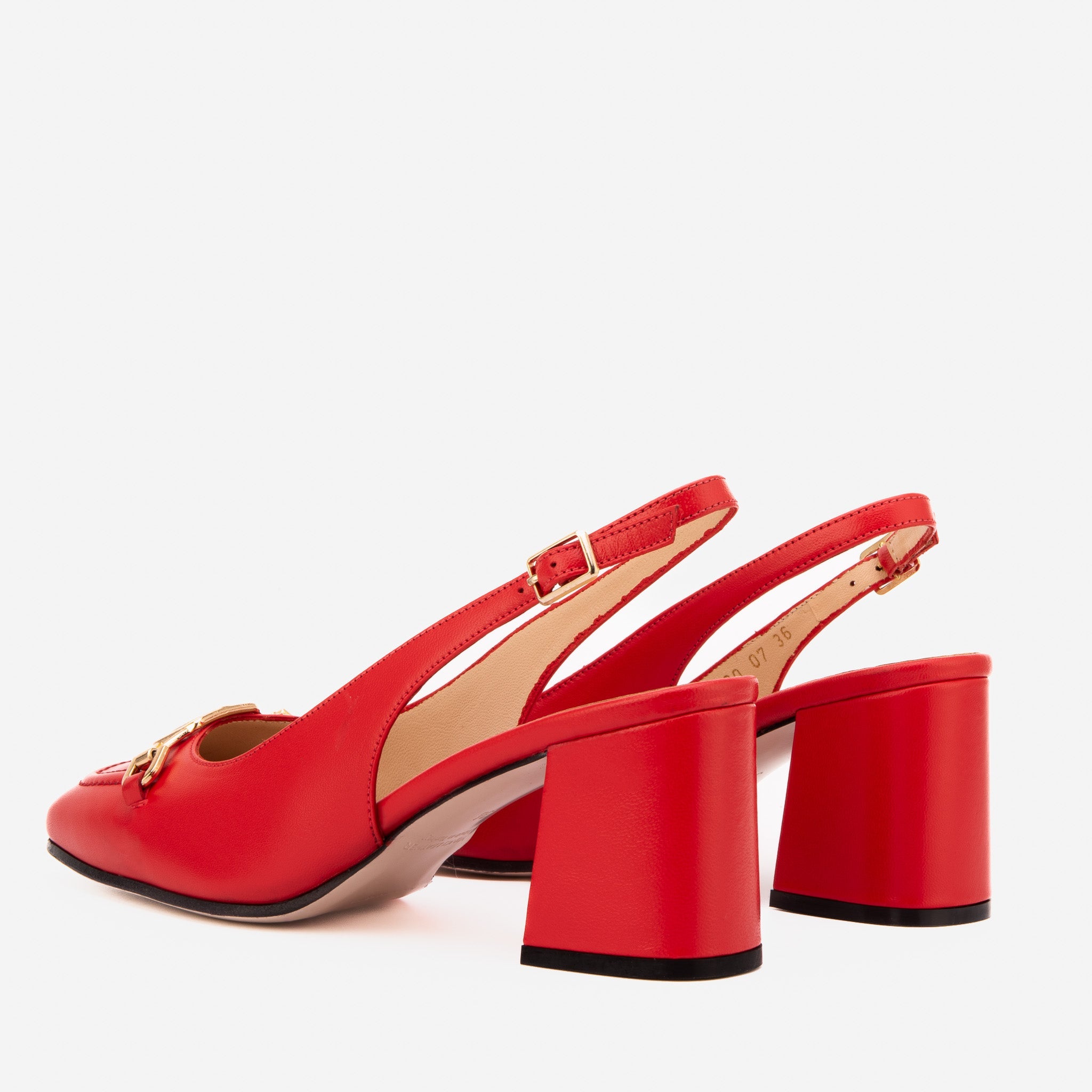 The Potomac Red Leather Slingback Sandal All New