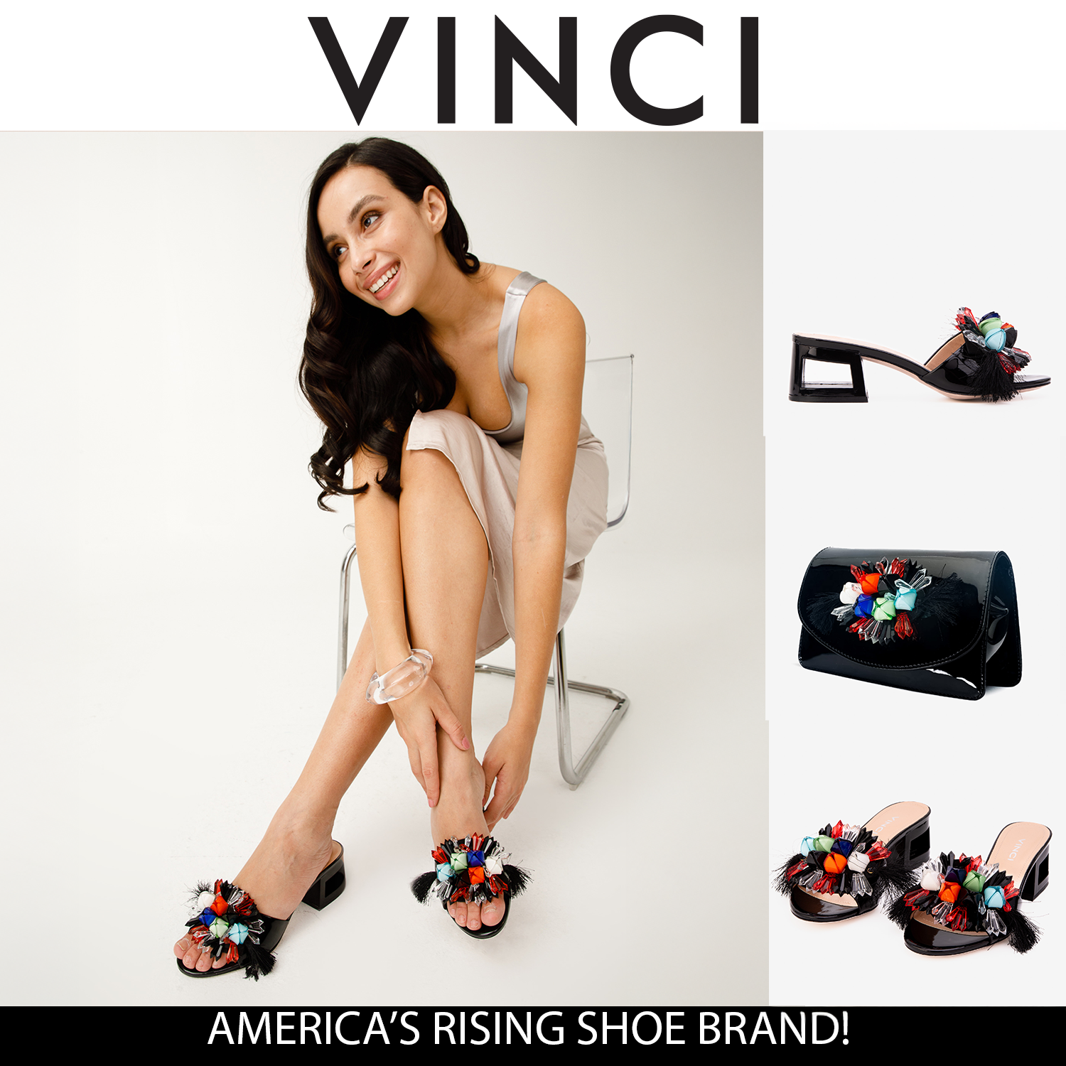 The Vigo Black Leather Block Heel Sandal Fine Craftsmanship