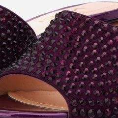 The Ailano Purple Glitter Leather Sandal On Sale