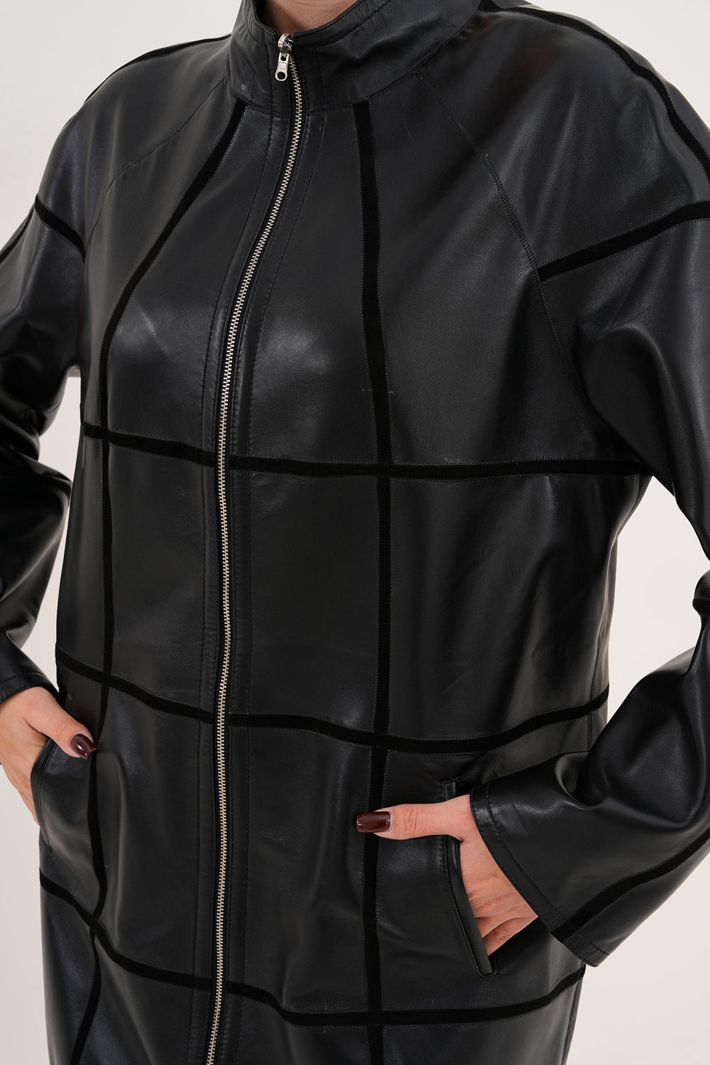 The Prado Reversible Black Leather Leather Jacket For Sale