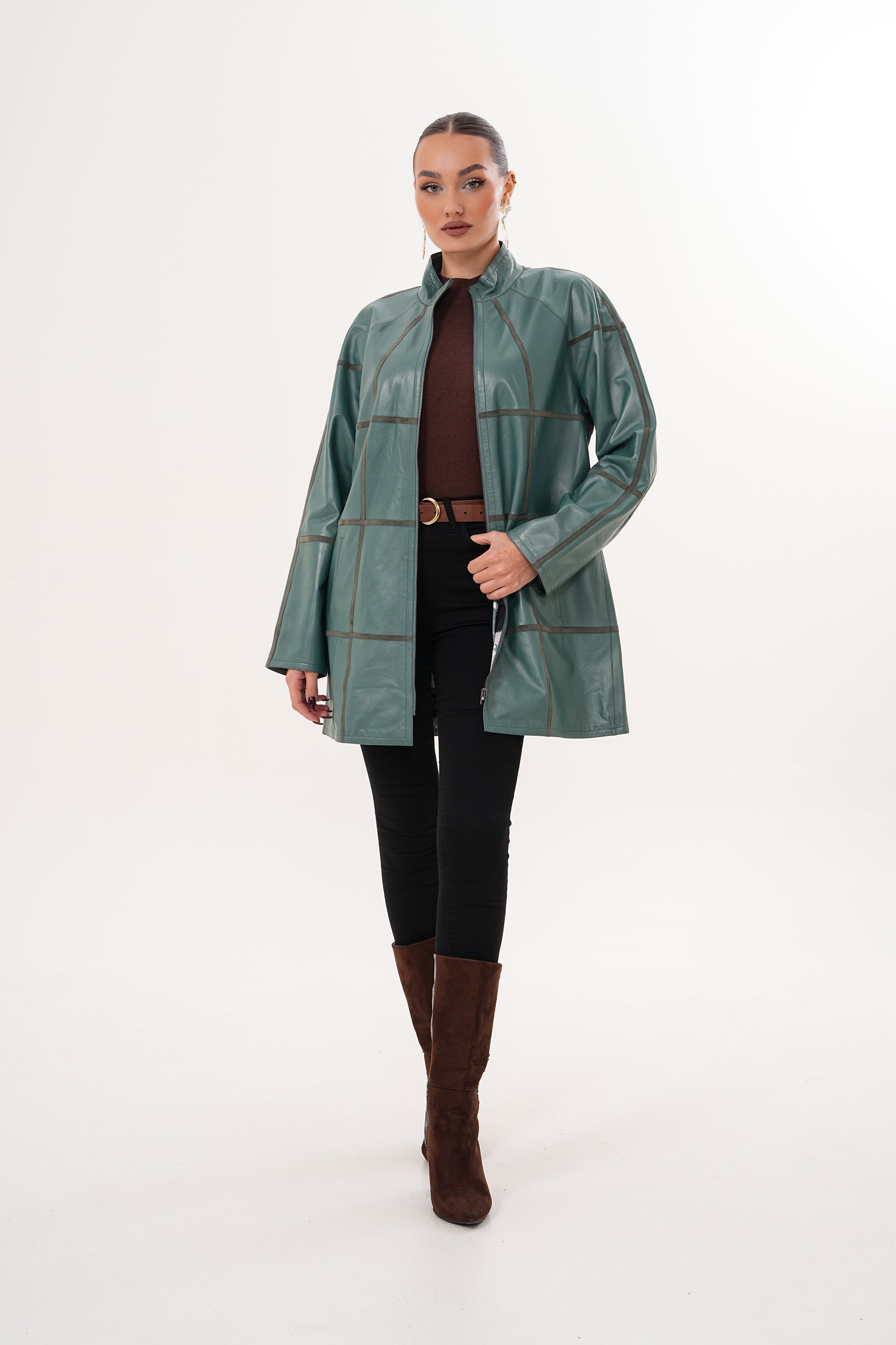 The Prado Reversible Green Leather Jacket All New
