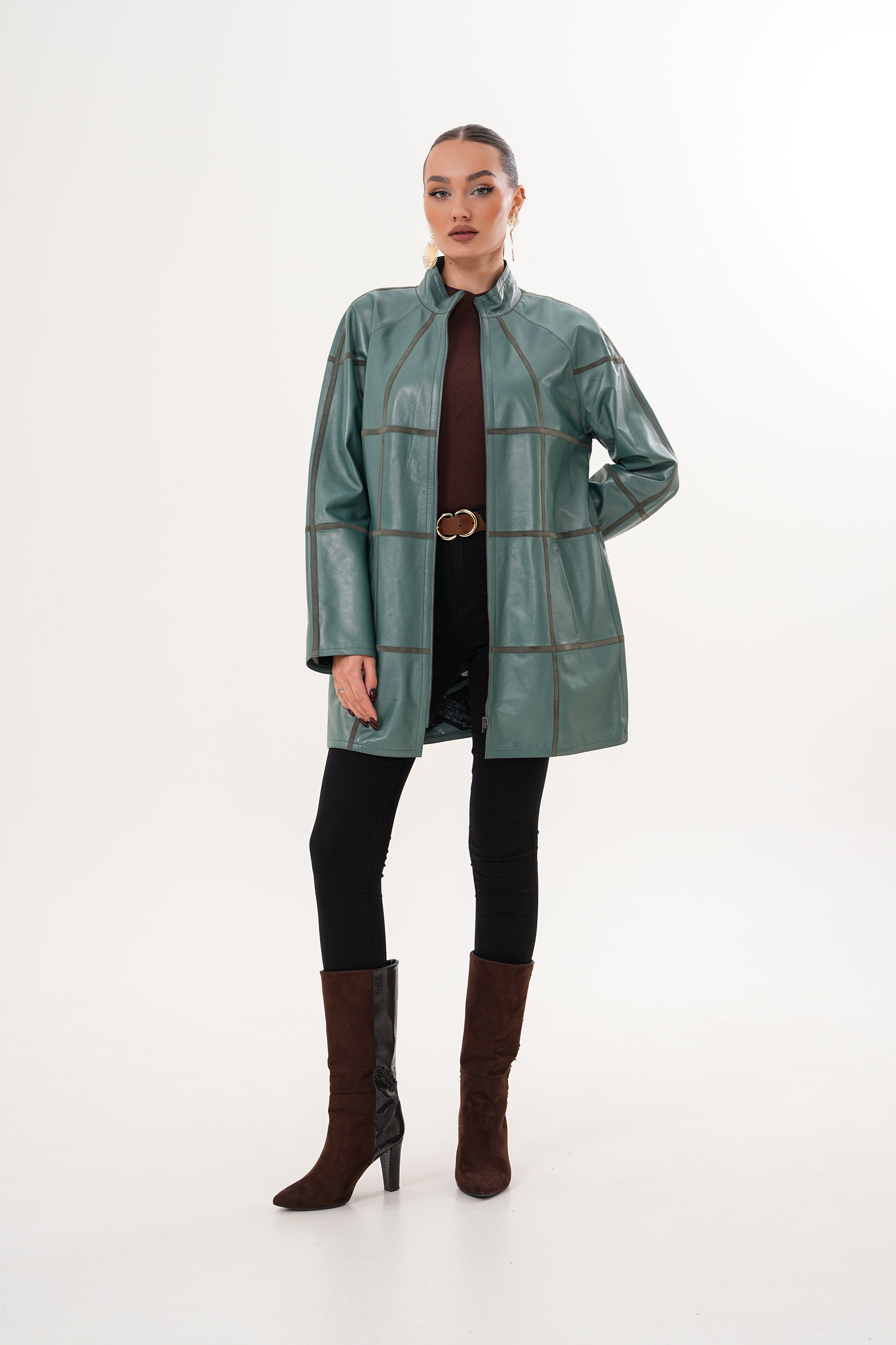 The Prado Reversible Green Leather Jacket All New