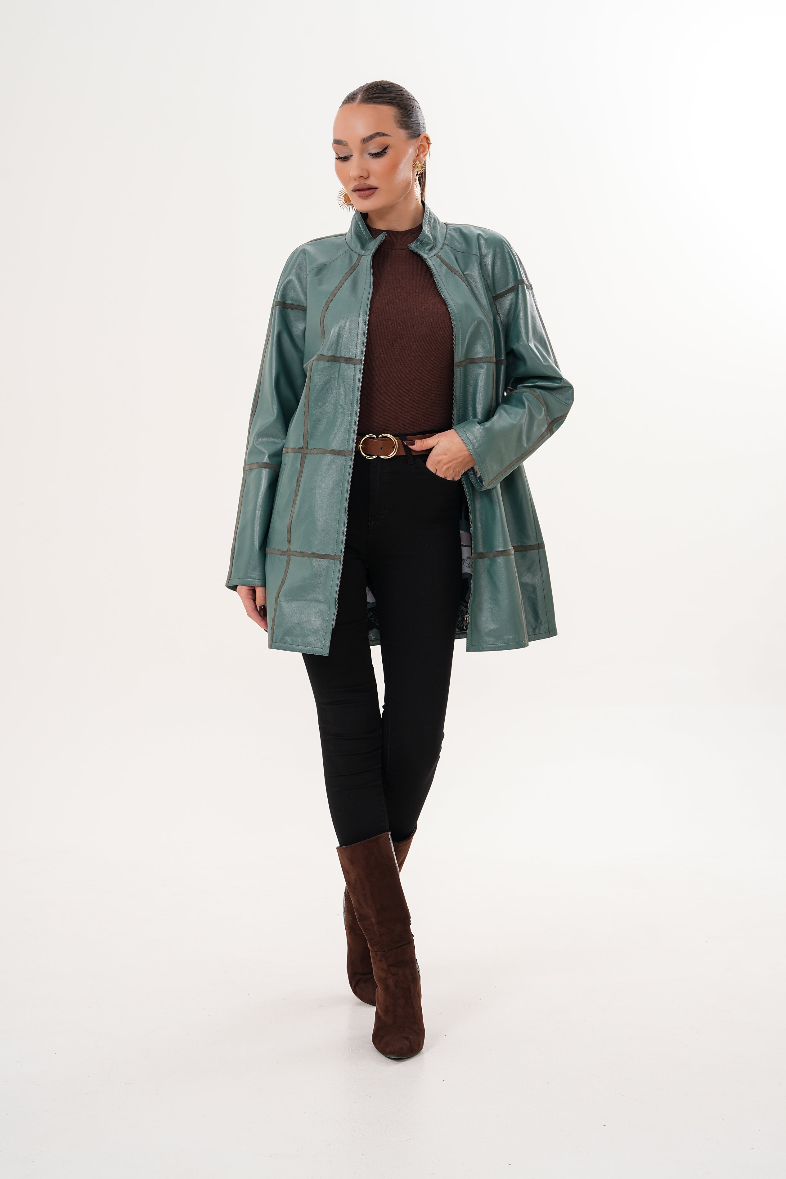 The Prado Reversible Green Leather Jacket All New