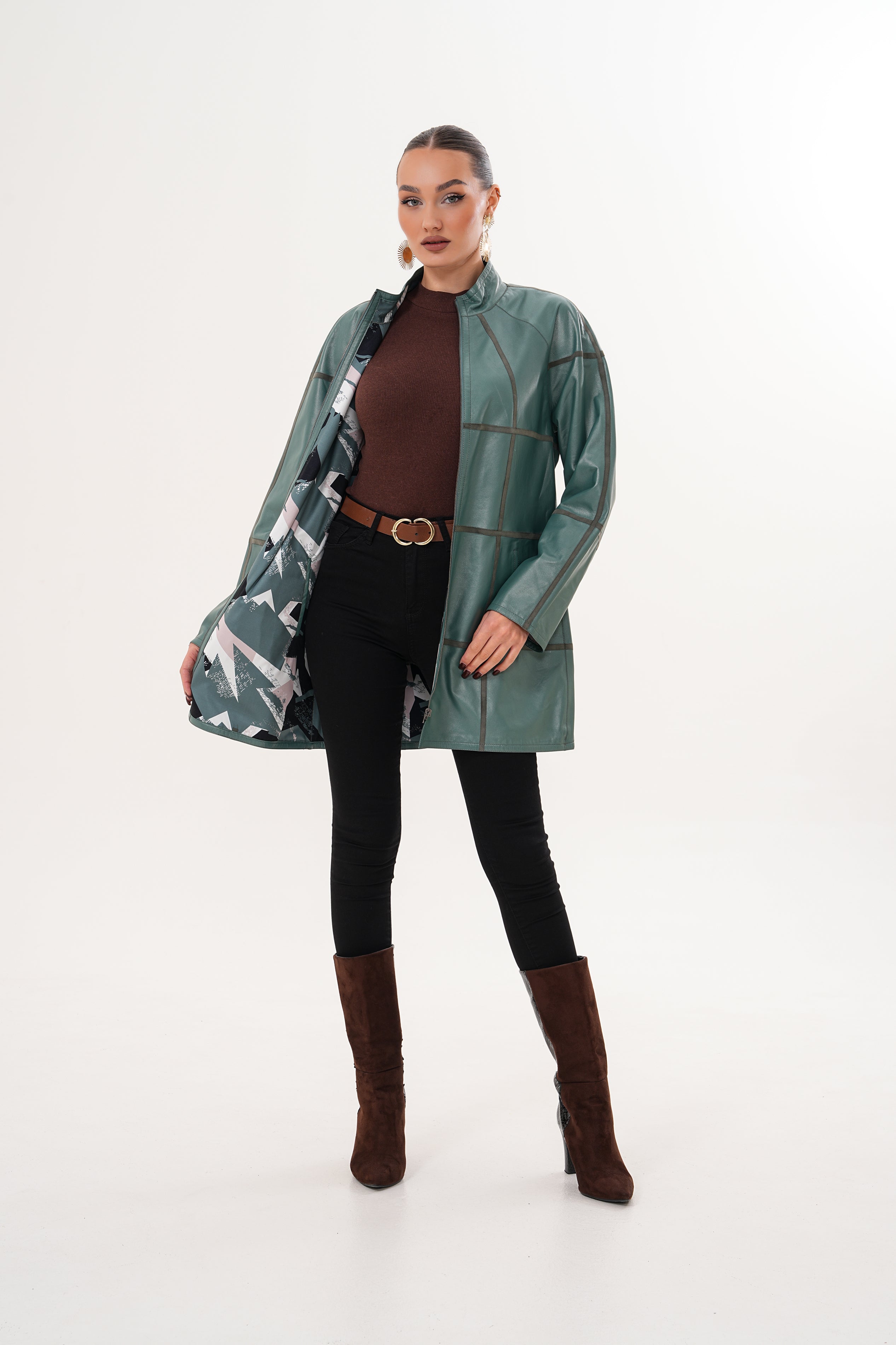 The Prado Reversible Green Leather Jacket All New