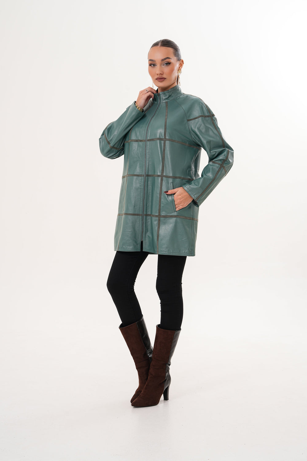The Prado Reversible Green Leather Jacket All New
