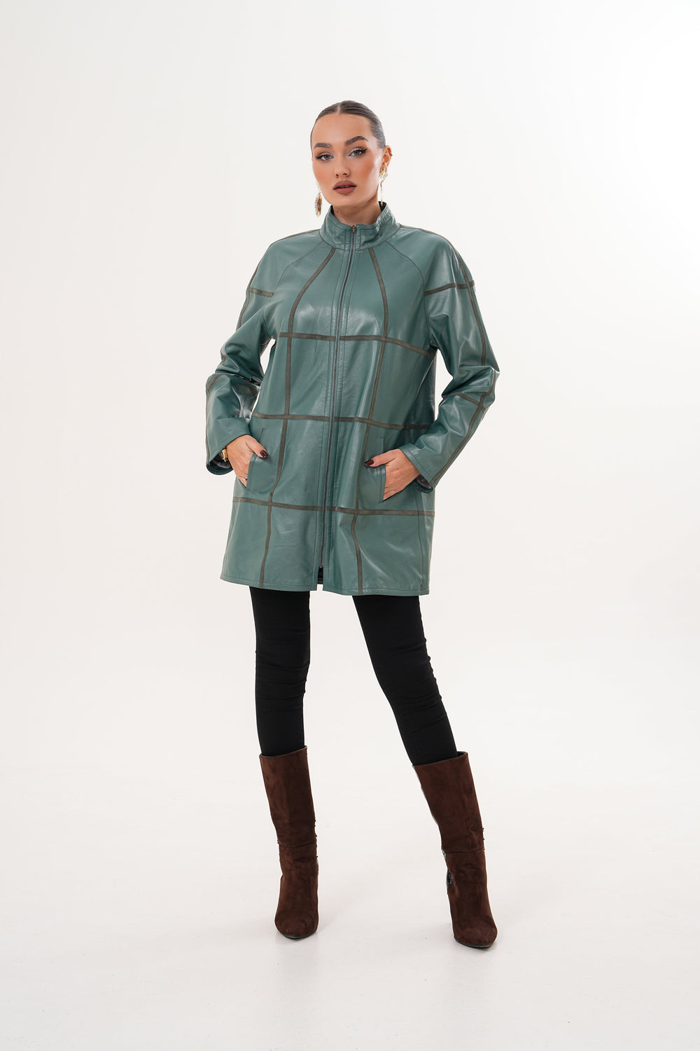 The Prado Reversible Green Leather Jacket All New