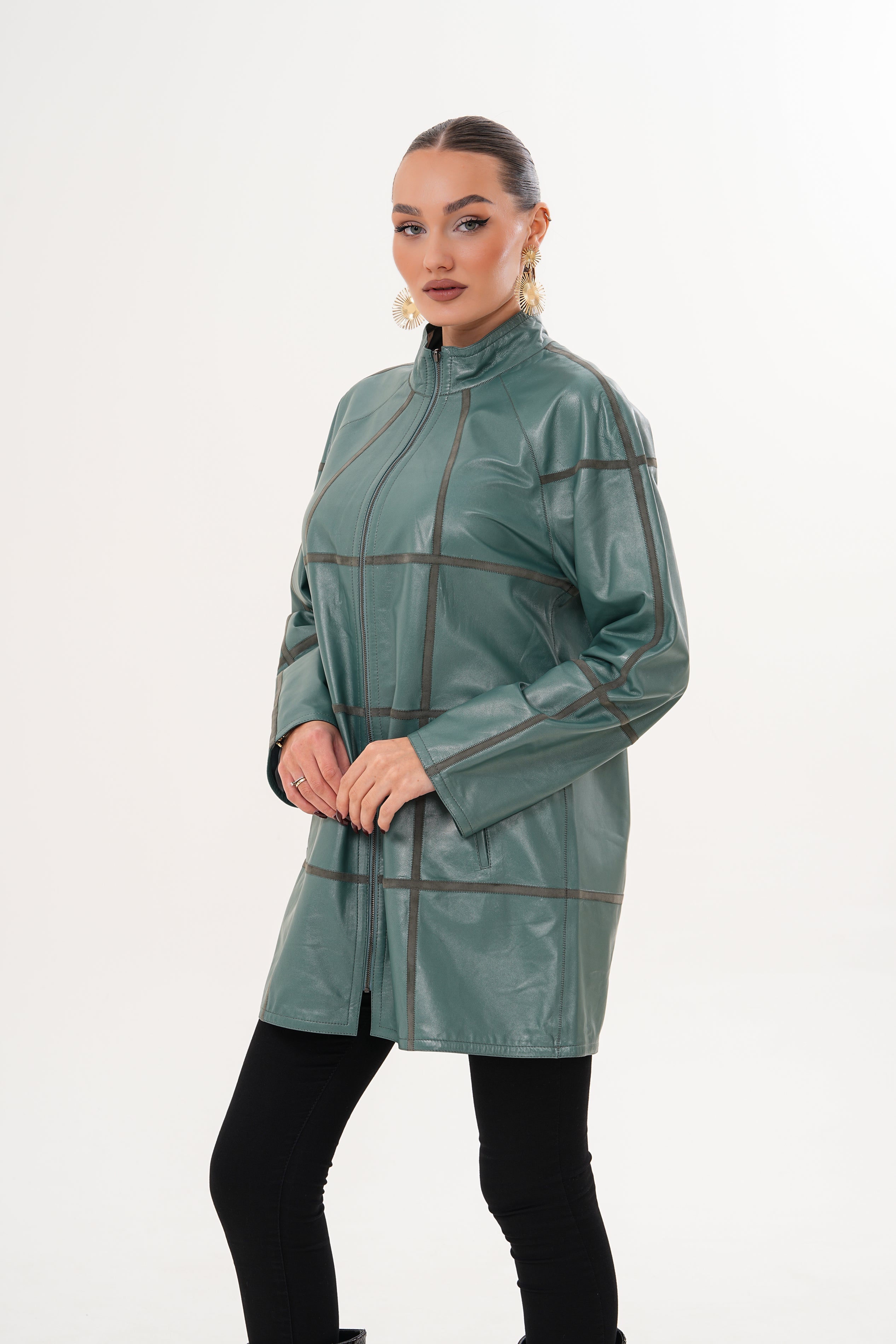 The Prado Reversible Green Leather Jacket All New