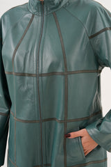 The Prado Reversible Green Leather Jacket All New