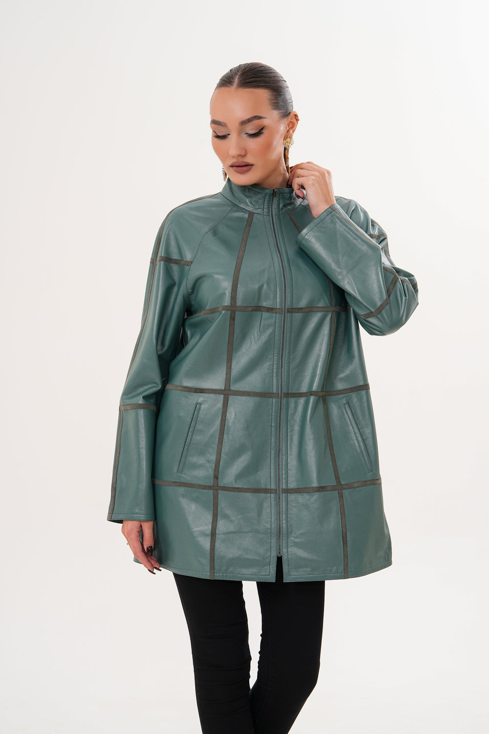 The Prado Reversible Green Leather Jacket All New