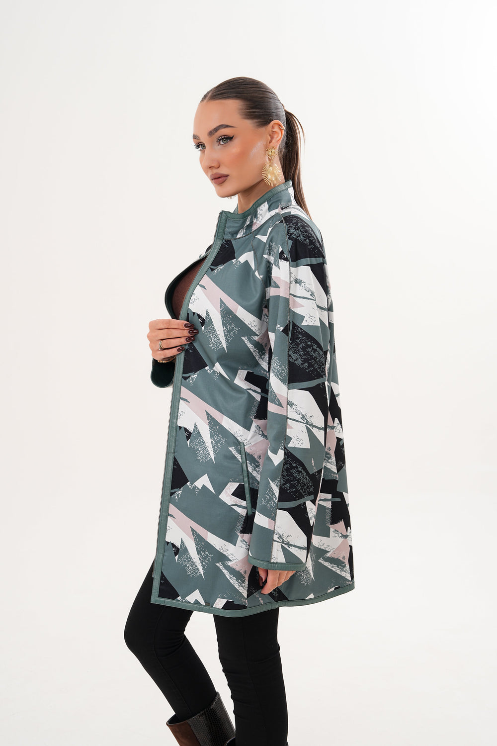 The Prado Reversible Green Leather Jacket All New