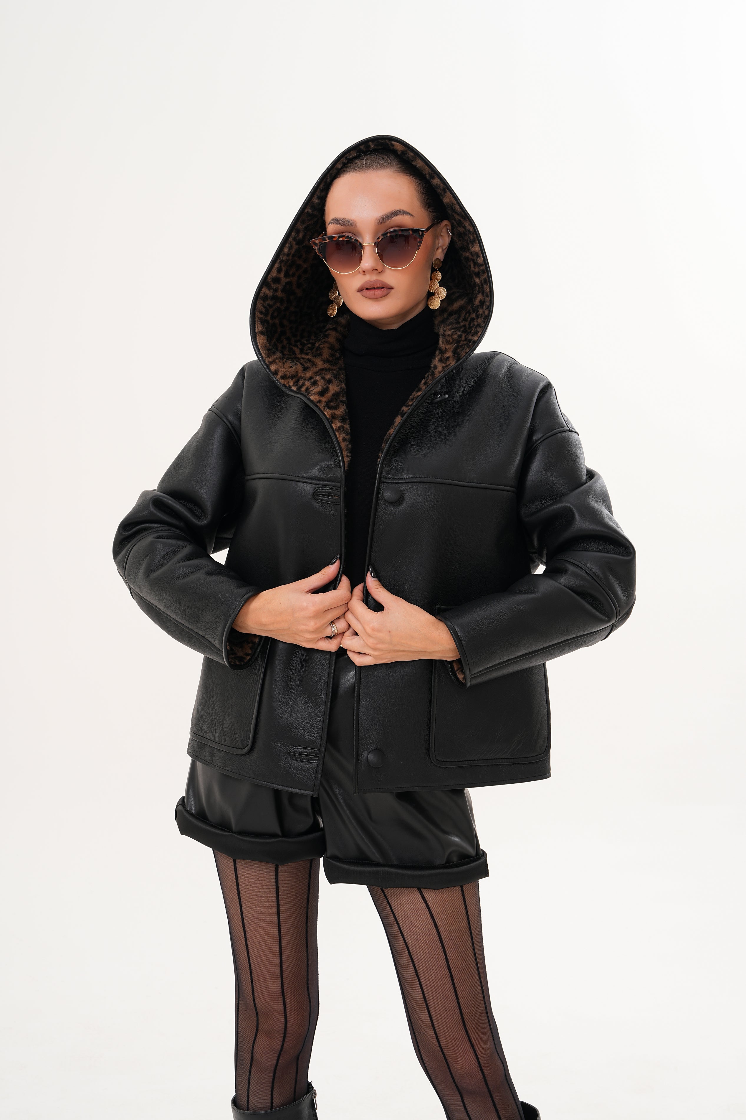 The Felina Black Leather Jacket Universal Fit