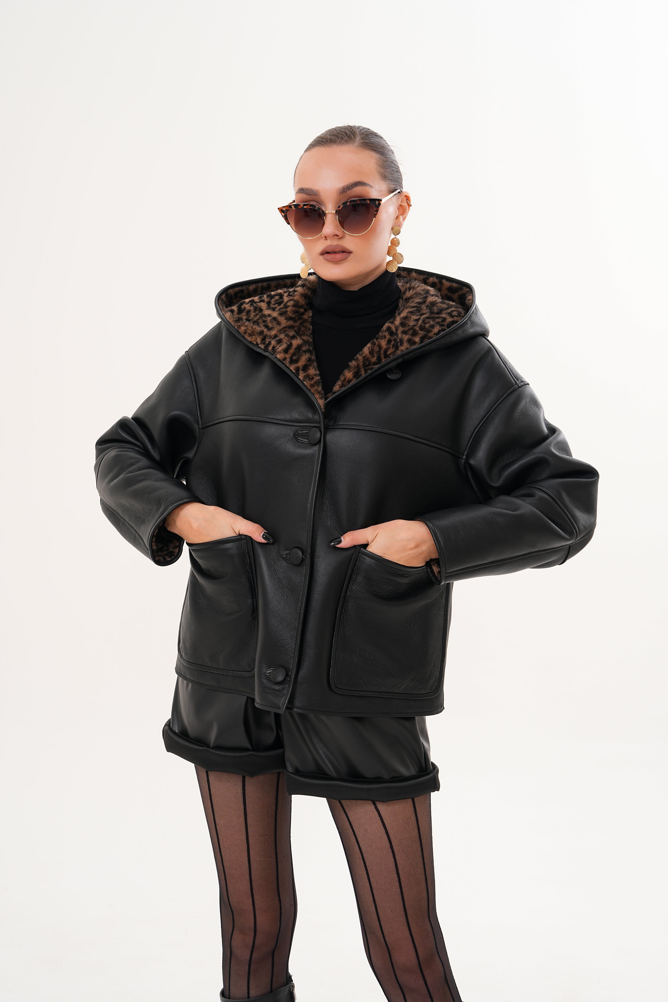 The Felina Black Leather Jacket Universal Fit